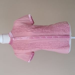 The Limited Pink Velvet Blouse